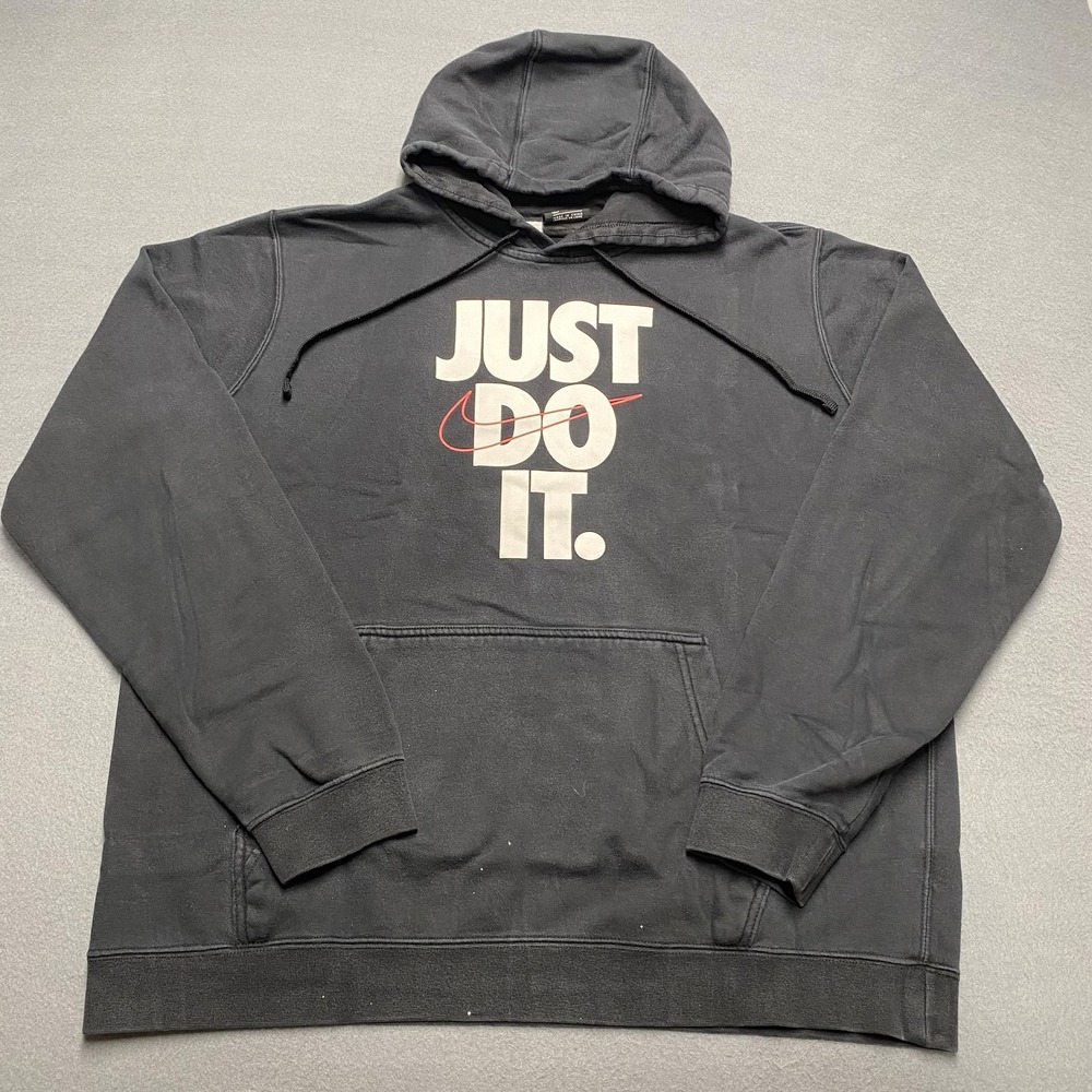 Nike Hoodie Mens XL Just Do It‎ Swoosh Spell Out Pullover Sweatshirt Athletic